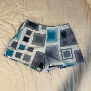 Nike Geometric blue and grey athletic shorts